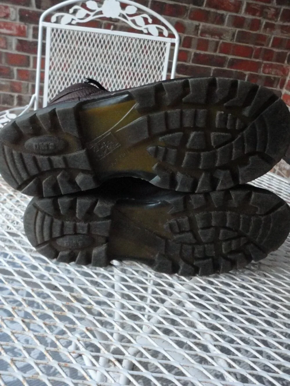 DR MARTENS Brown Leather Men's Steel Toe Safety Boots Size 10